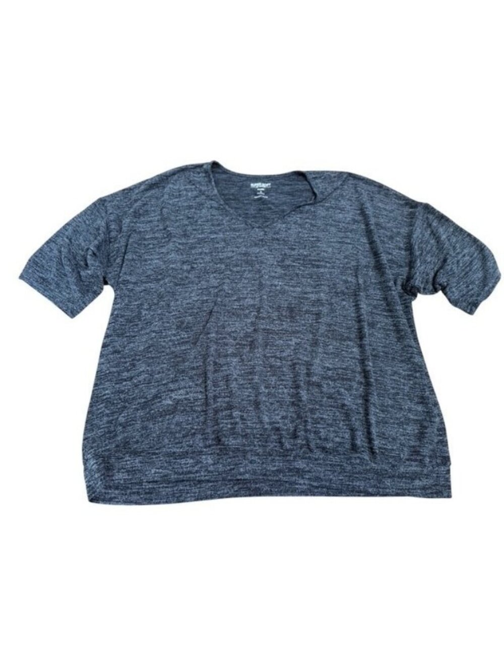 Torrid Super Soft Plush V Neck 3/4 Dolman Sleeve Top Gray Plus Size 4 4X Stretch